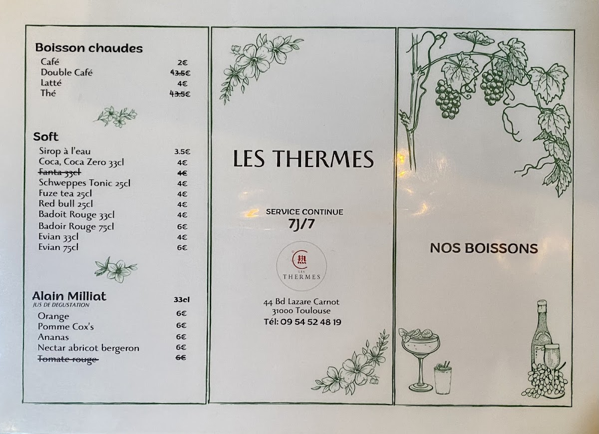 Menu Les Thermes Restaurant Chinois-4