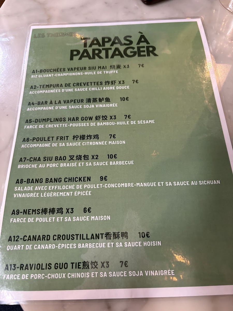 Menu Les Thermes Restaurant Chinois-5