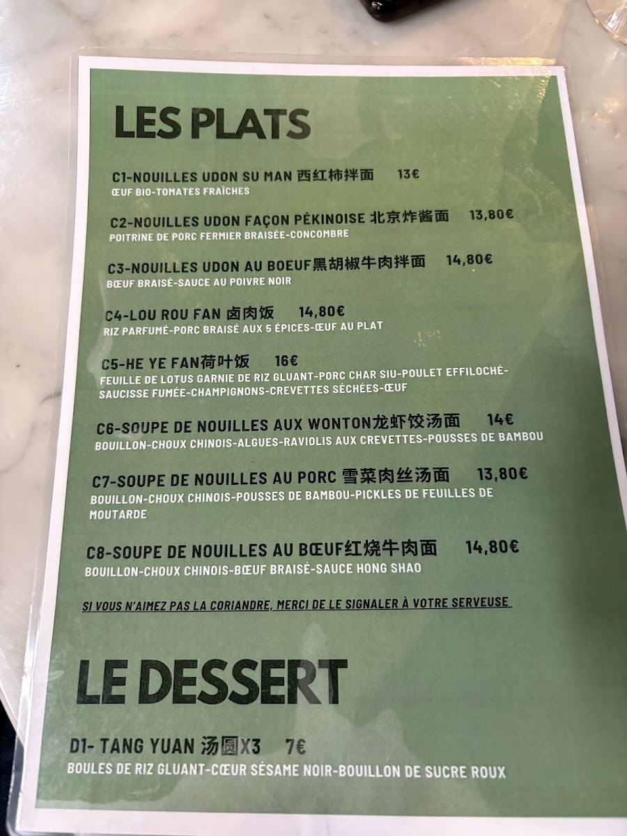 Menu Les Thermes Restaurant Chinois-6