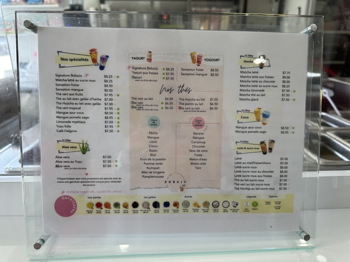 Menu Les Thés Bobaju-2