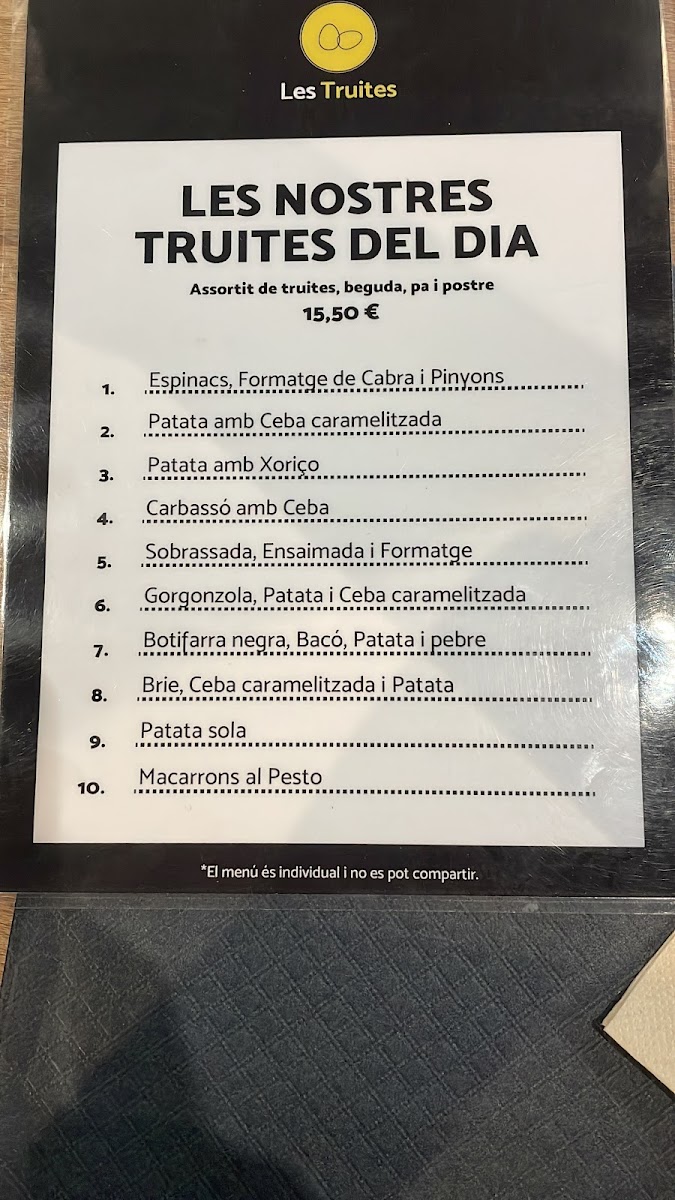 Menu Les Truites-2