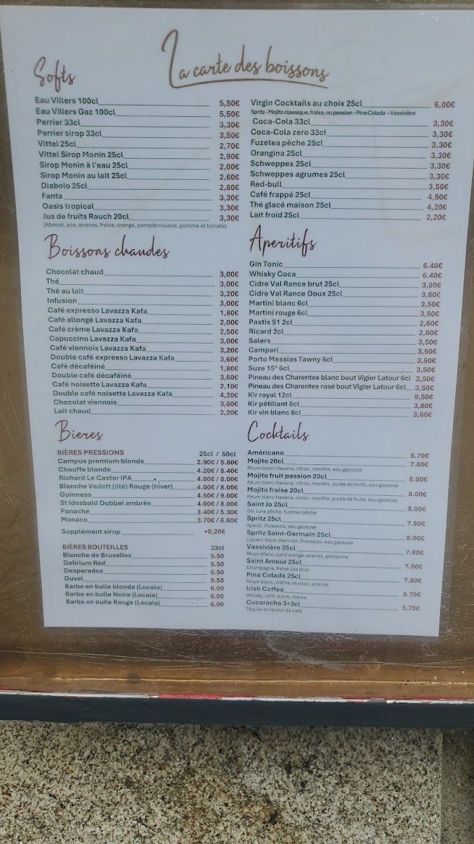 Menu L'escale 110-1