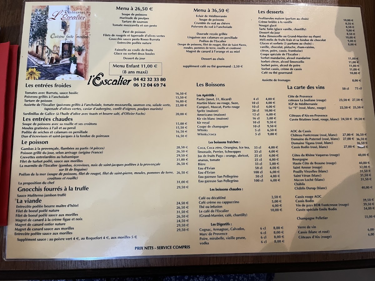 Menu L'escalier-2