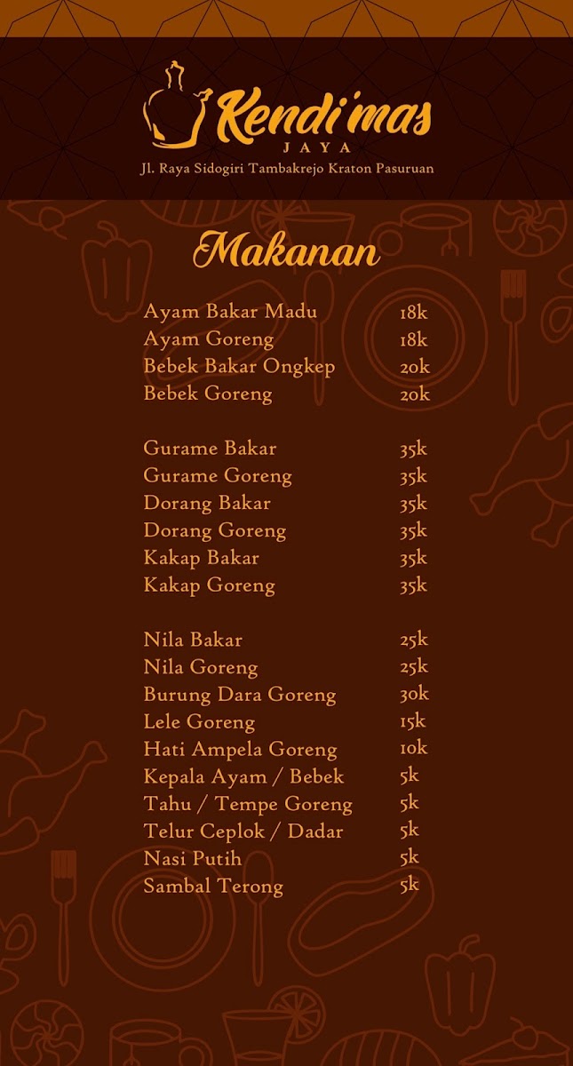 Menu Lesehan Kendi Mas Jaya, Tambakrejo-1