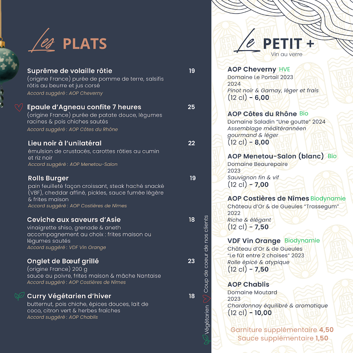 Menu L'esplanade Hôtel · Restaurant · Bar À Vin-6