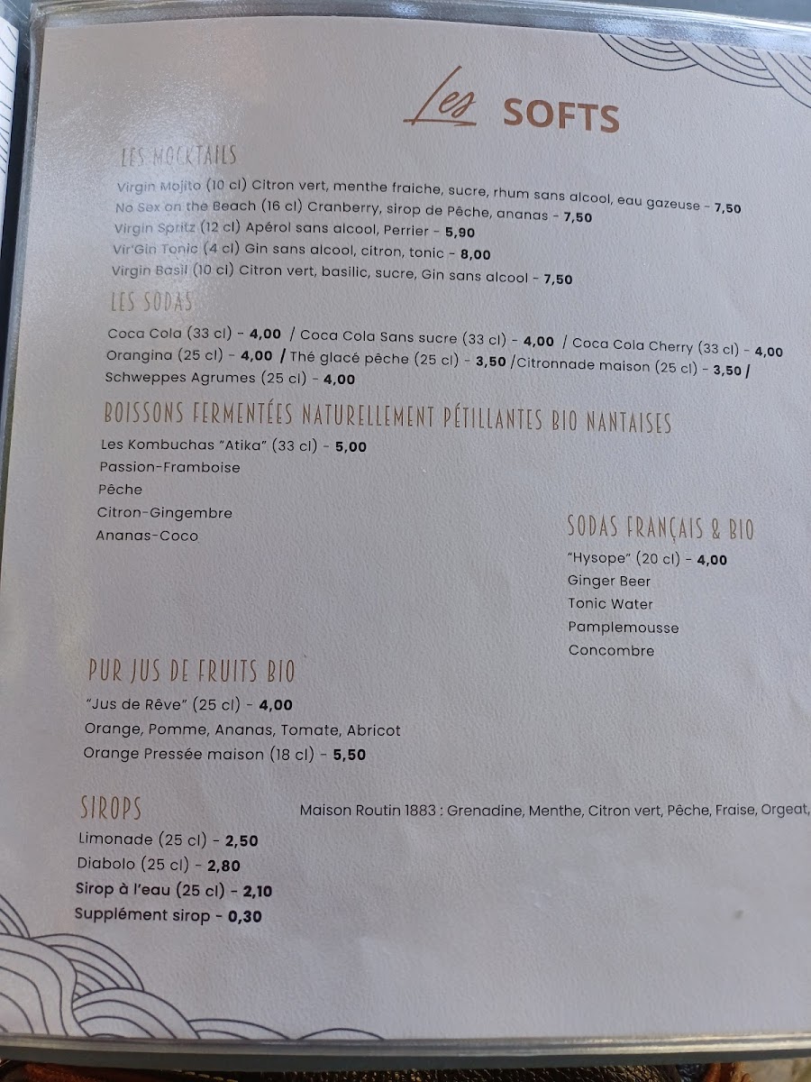 Menu L'esplanade Hôtel · Restaurant · Bar À Vin-7