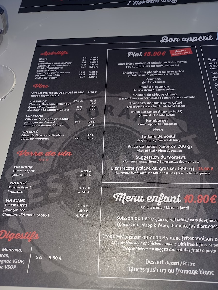Menu L'estaminet - Restaurant Bar-3