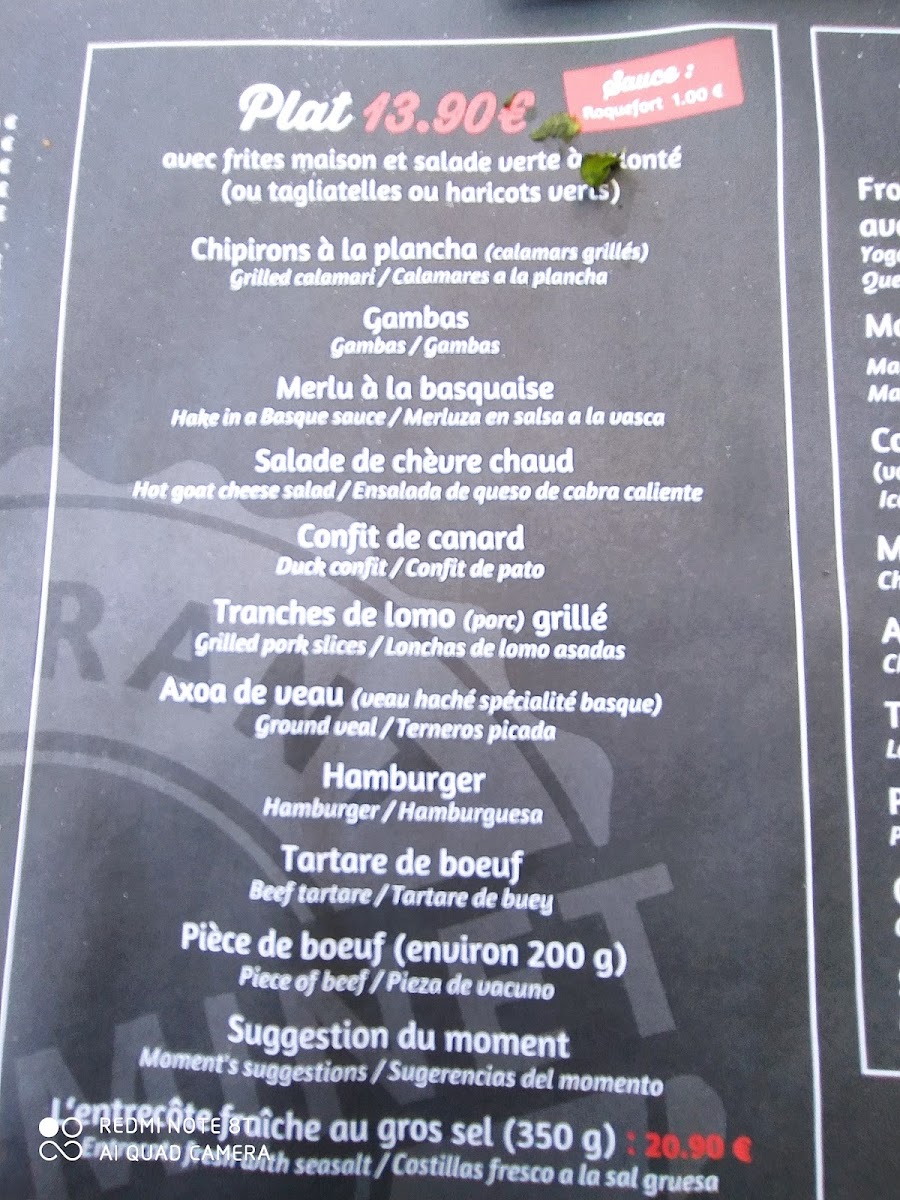 Menu L'estaminet - Restaurant Bar-4