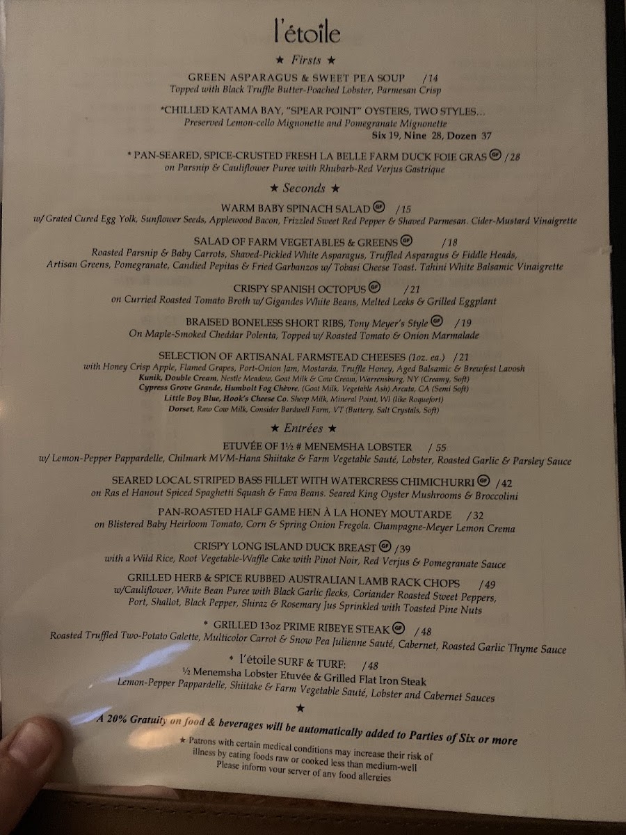 L’Étoile Restaurant Menu-2