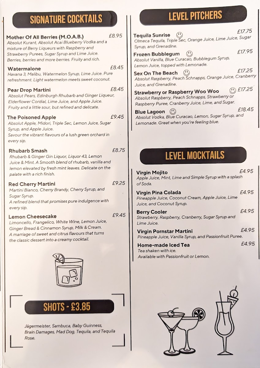 Menu Level Cafe Bar & Grill-4
