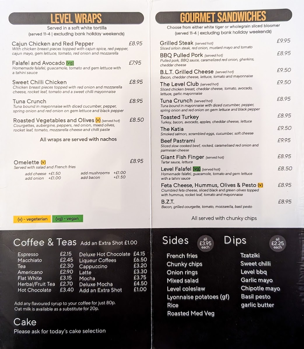 Menu Level Cafe Bar & Grill-6