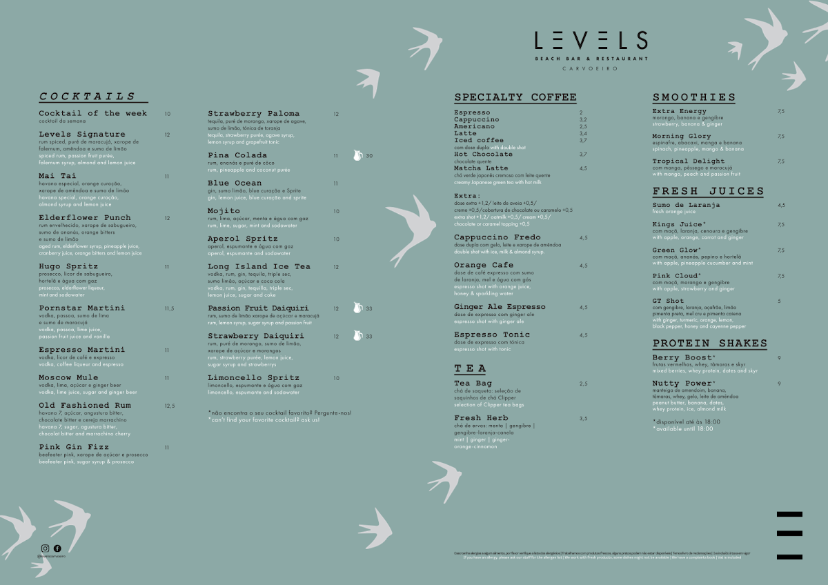 Menu Levels Carvoeiro-1