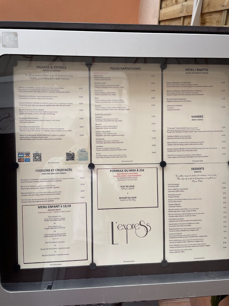 Menu L'express-1