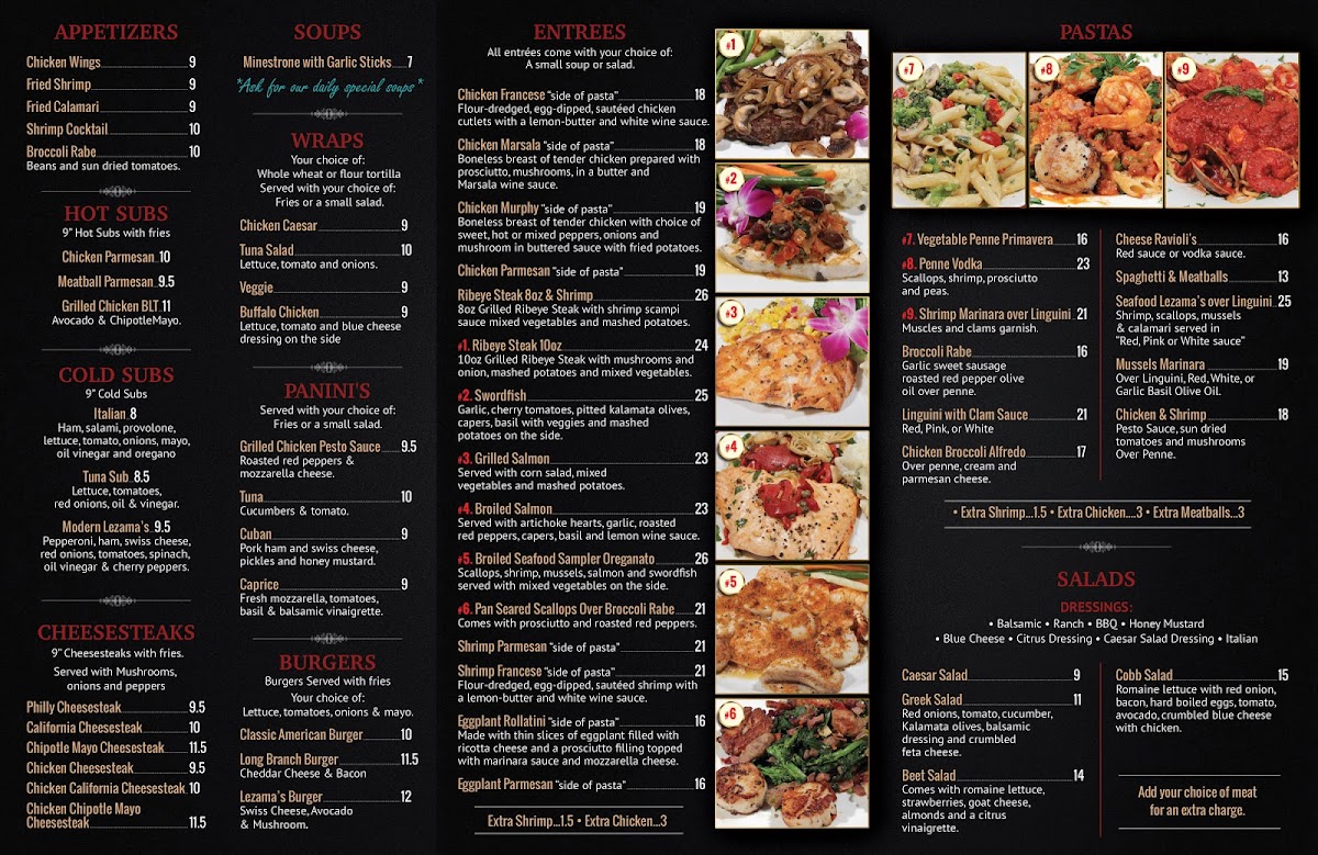 Menu Lezama's Restaurant & Pizzeria-5