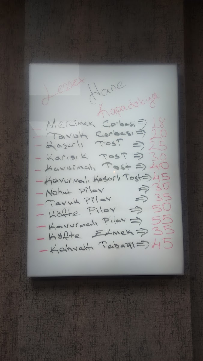 Menu Lezzethane Kapadokya-4