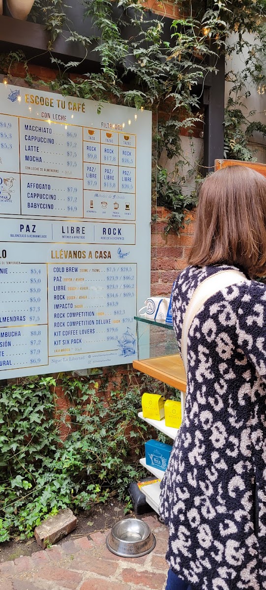 Menu Libertario Coffee Roasters - Calle 70A-9