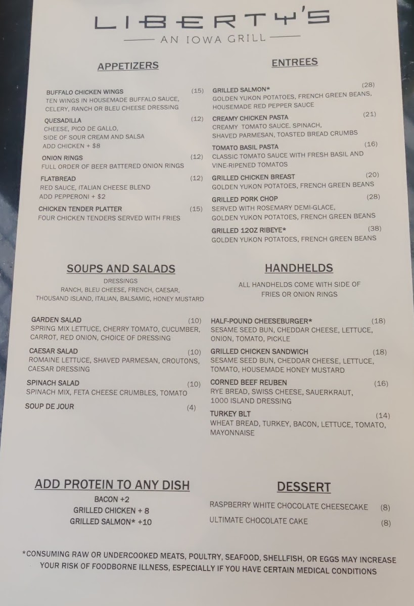 Menu Liberty's-2