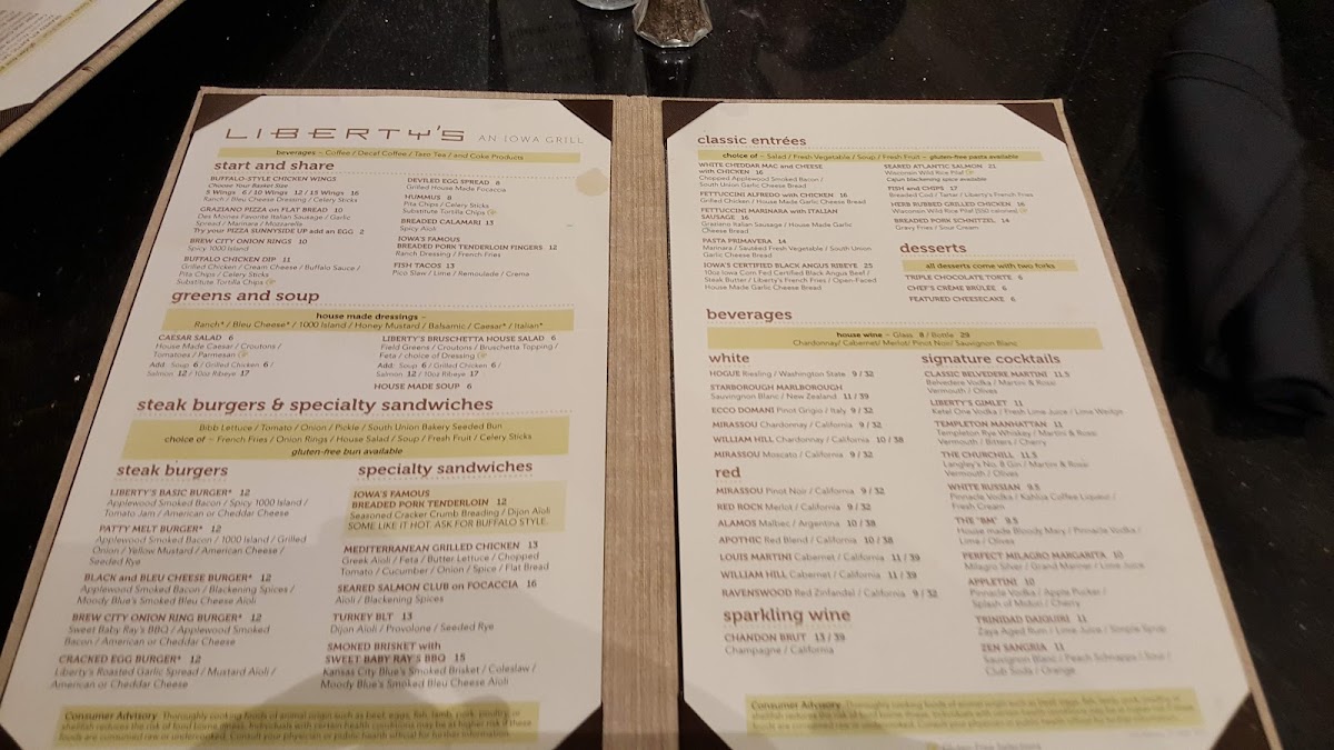 Menu Liberty's-4