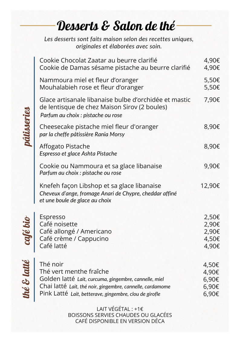 Menu Libshop Paris 13 – L'expérience Libanaise-1