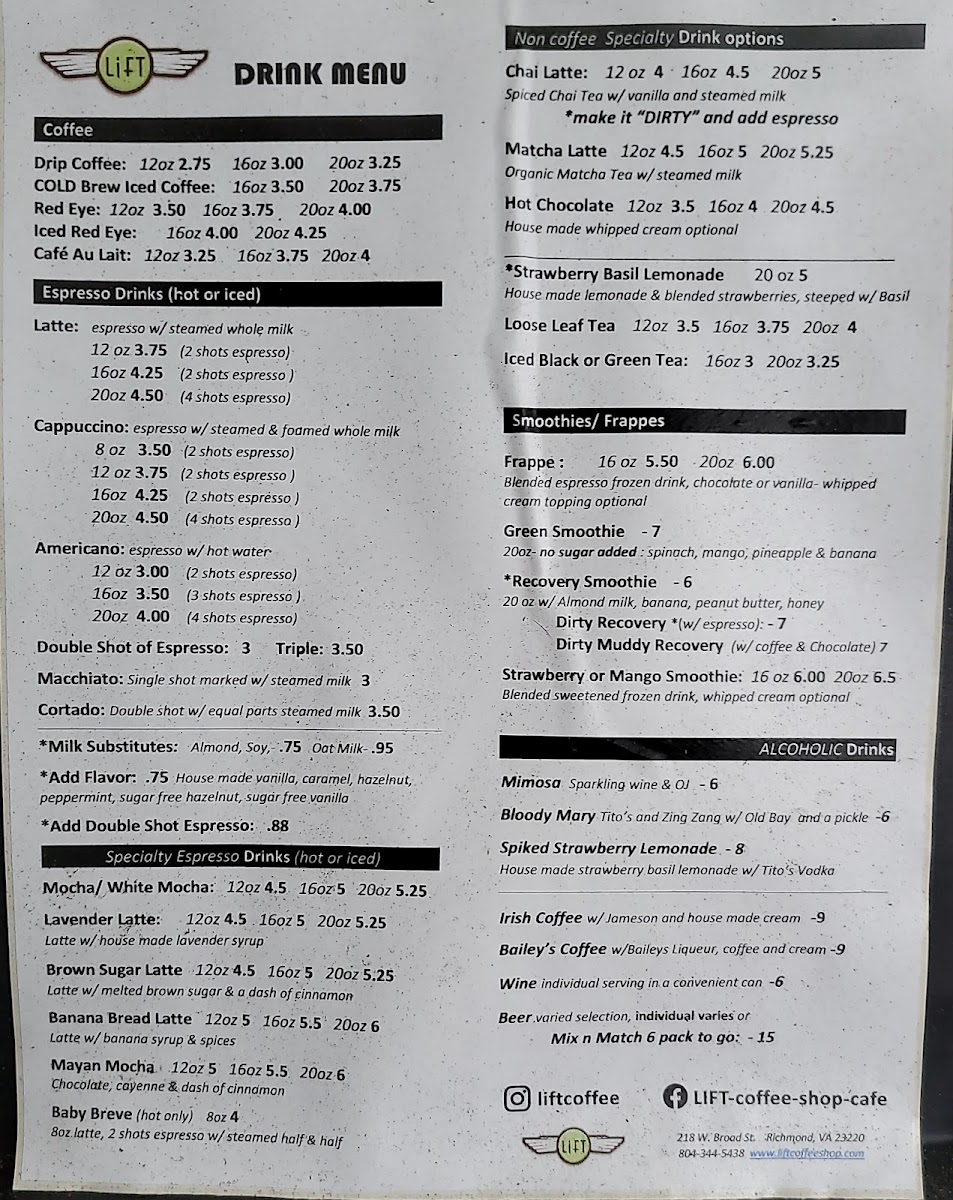 Menu Lift Coffee Shop & Cafe-10