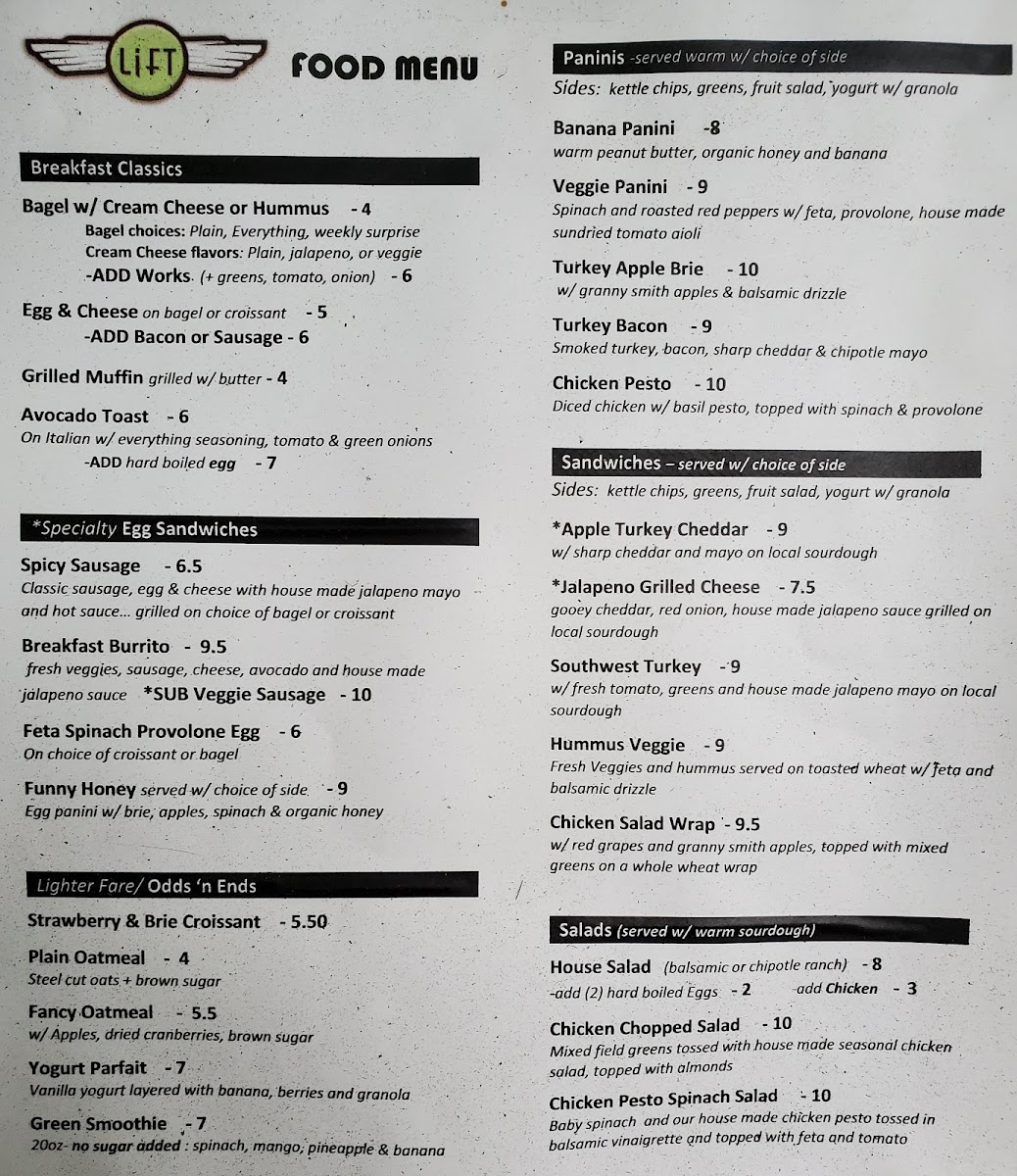 Menu Lift Coffee Shop & Cafe-9