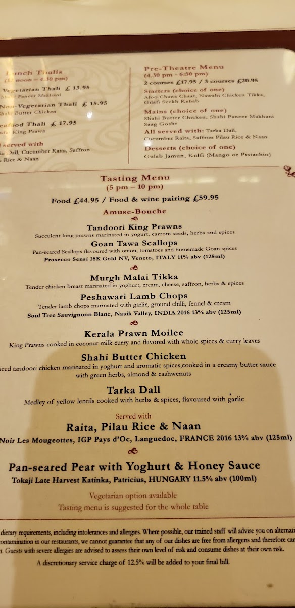 Menu Light Of India-10