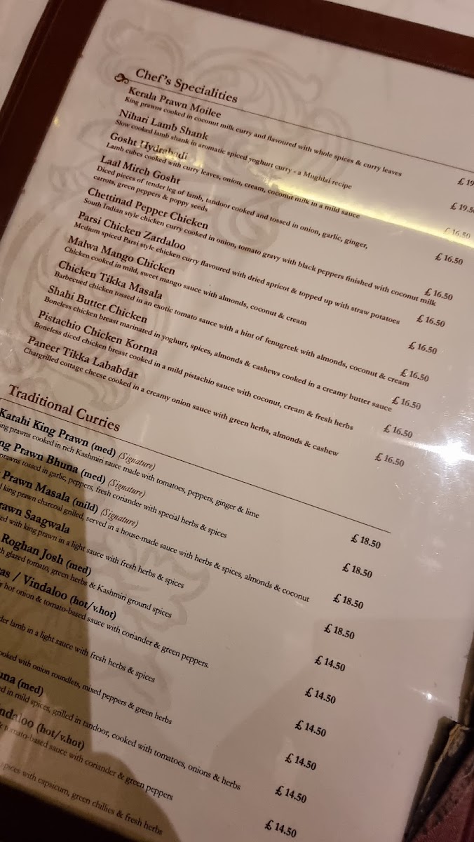 Menu Light Of India-3