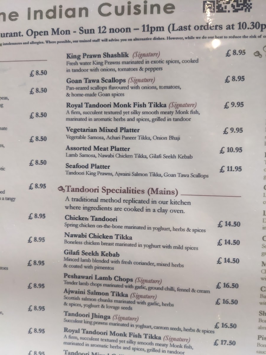 Menu Light Of India-8