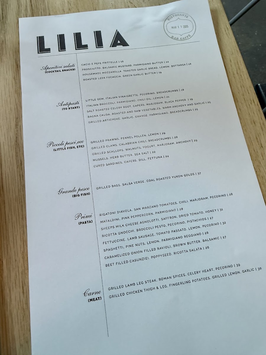 Menu Lilia-3