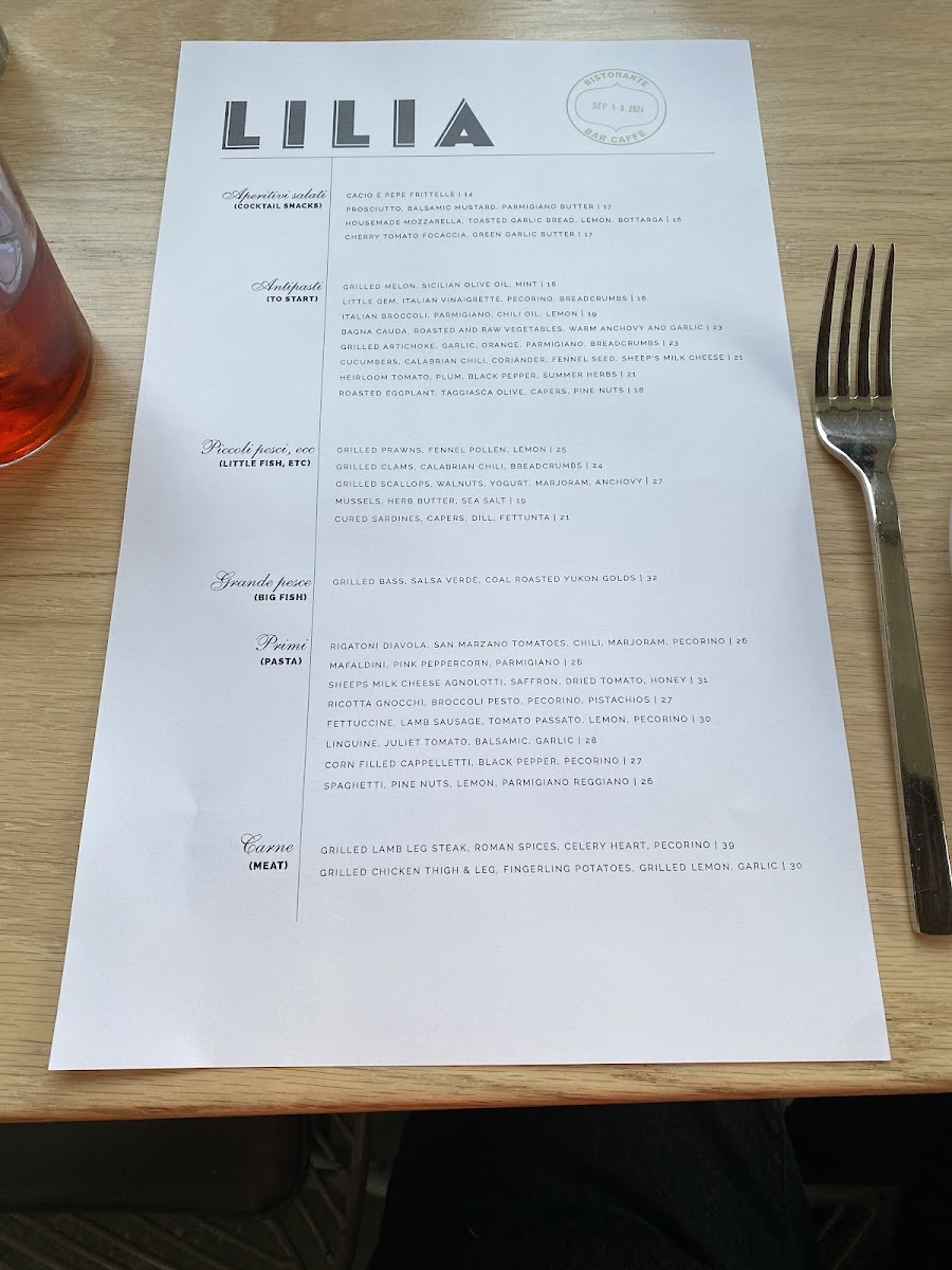 Menu Lilia-7