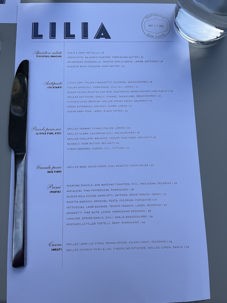 Menu Lilia-8