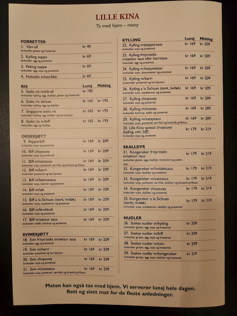Menu Lille Kina Hillevåg-1