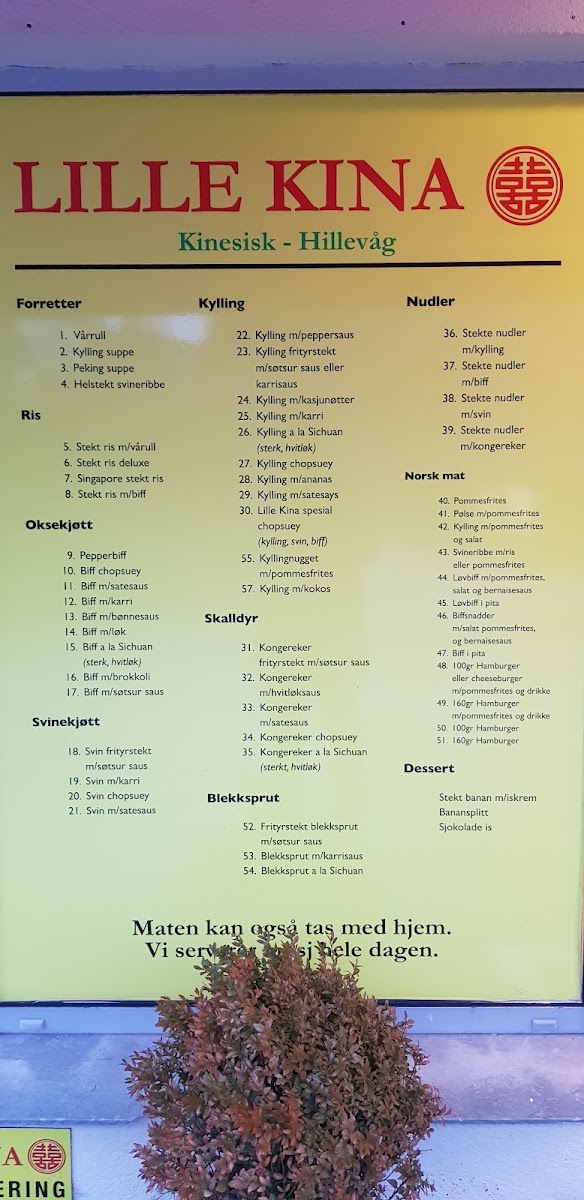 Menu Lille Kina Hillevåg-10
