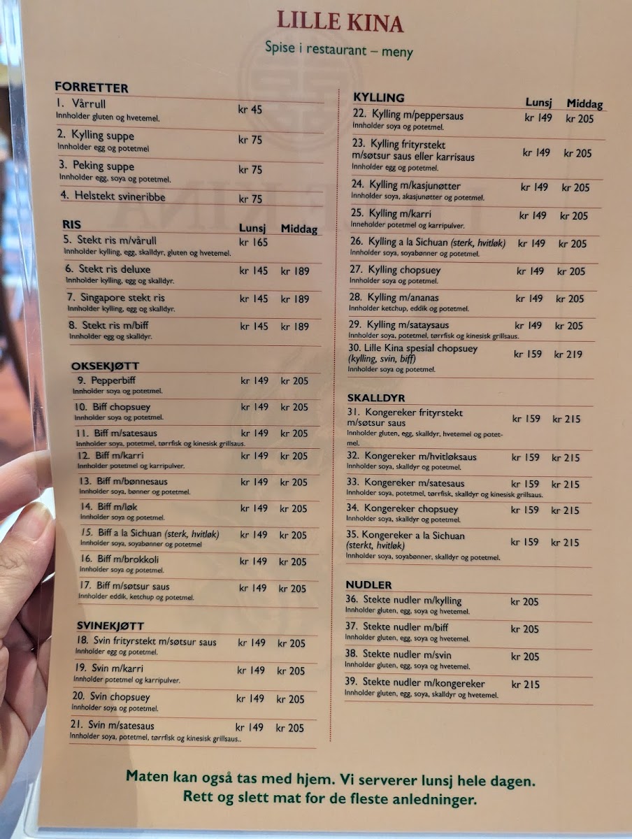 Menu Lille Kina Hillevåg-7
