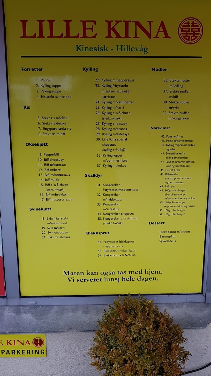 Menu Lille Kina Hillevåg-9