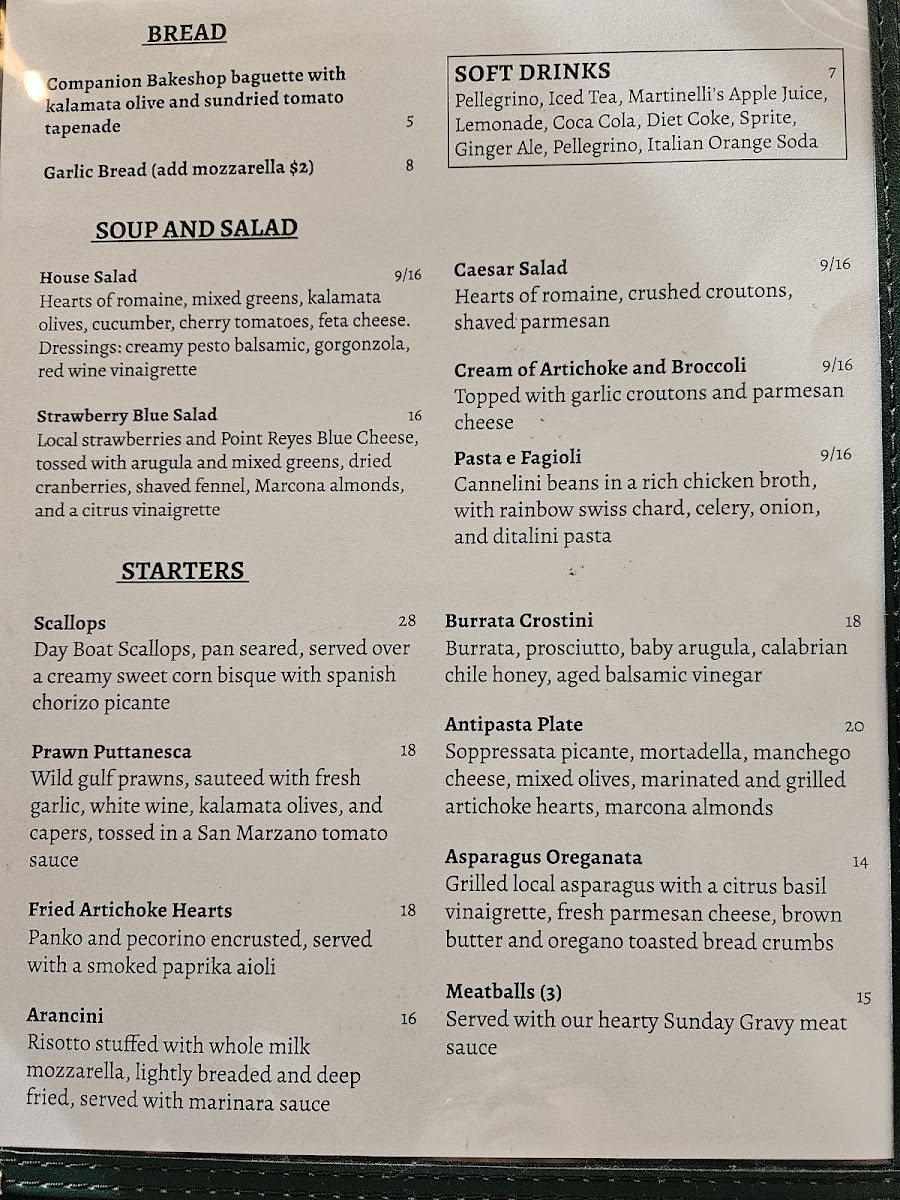 Menu Lillian's Italian Kitchen-1