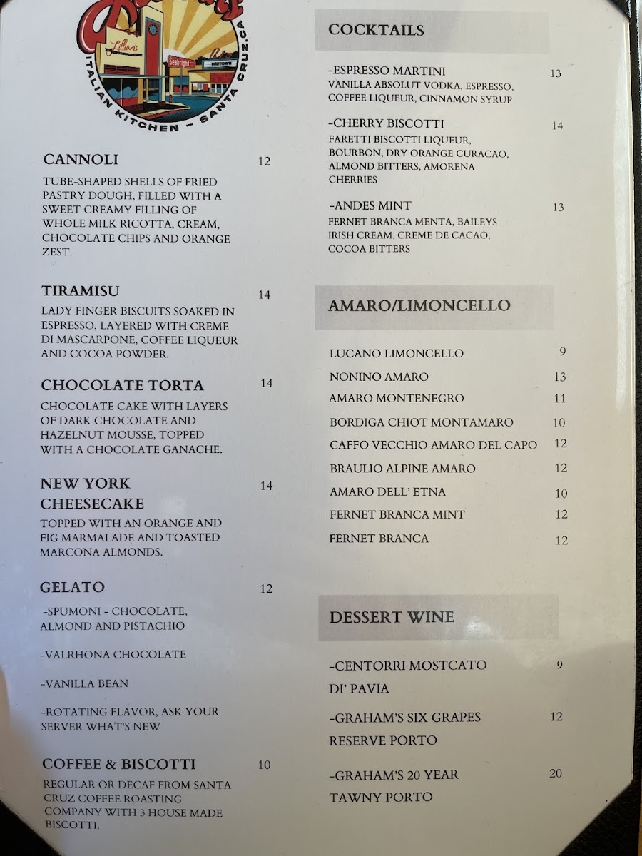 Menu Lillian's Italian Kitchen-3