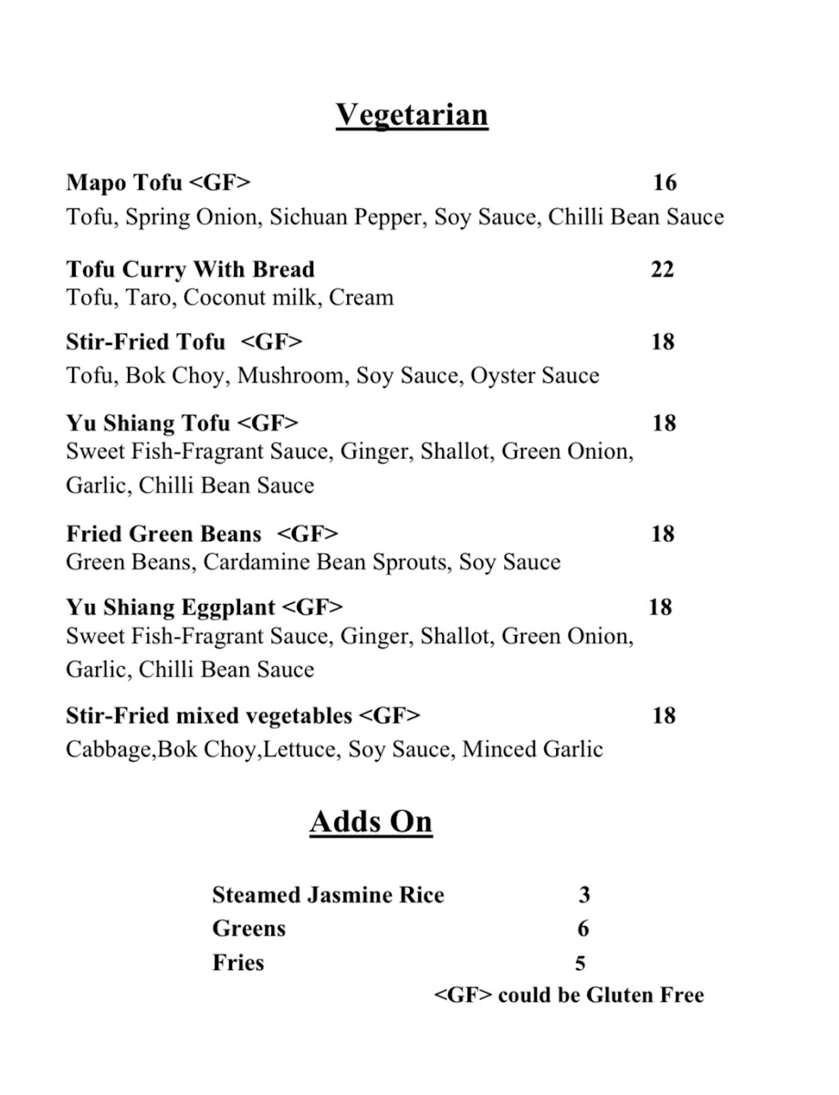 Menu Lily’S Asian Fusion North Shore 百合花园餐厅-3