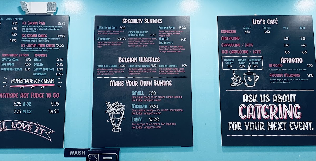 Menu Lily's Handmade Ice Cream-2
