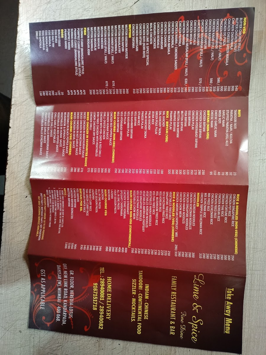Menu Lime & Spice( Dahisar)-10