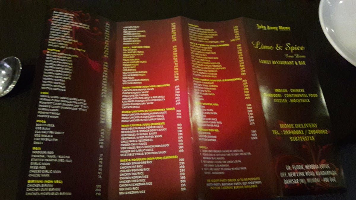 Menu Lime & Spice( Dahisar)-8