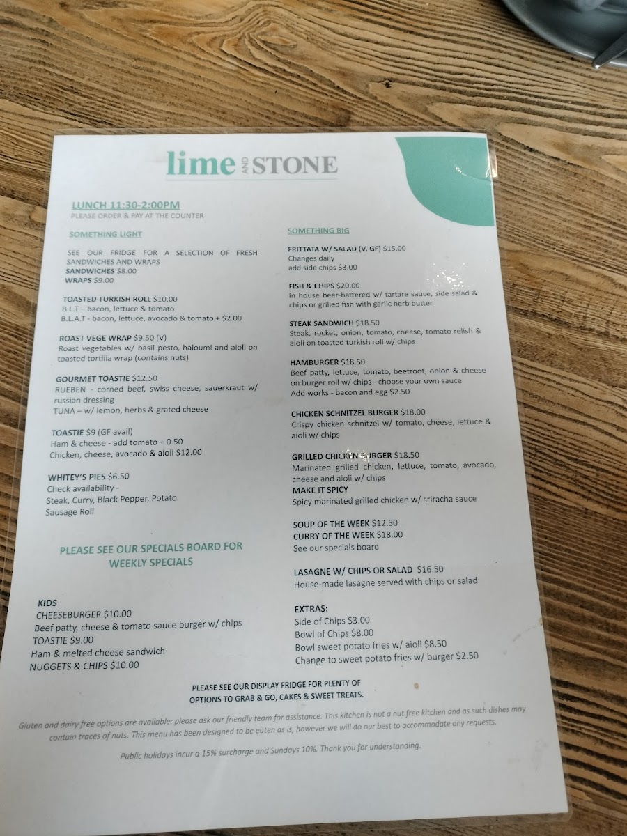 Menu Lime & Stone Cafe-2