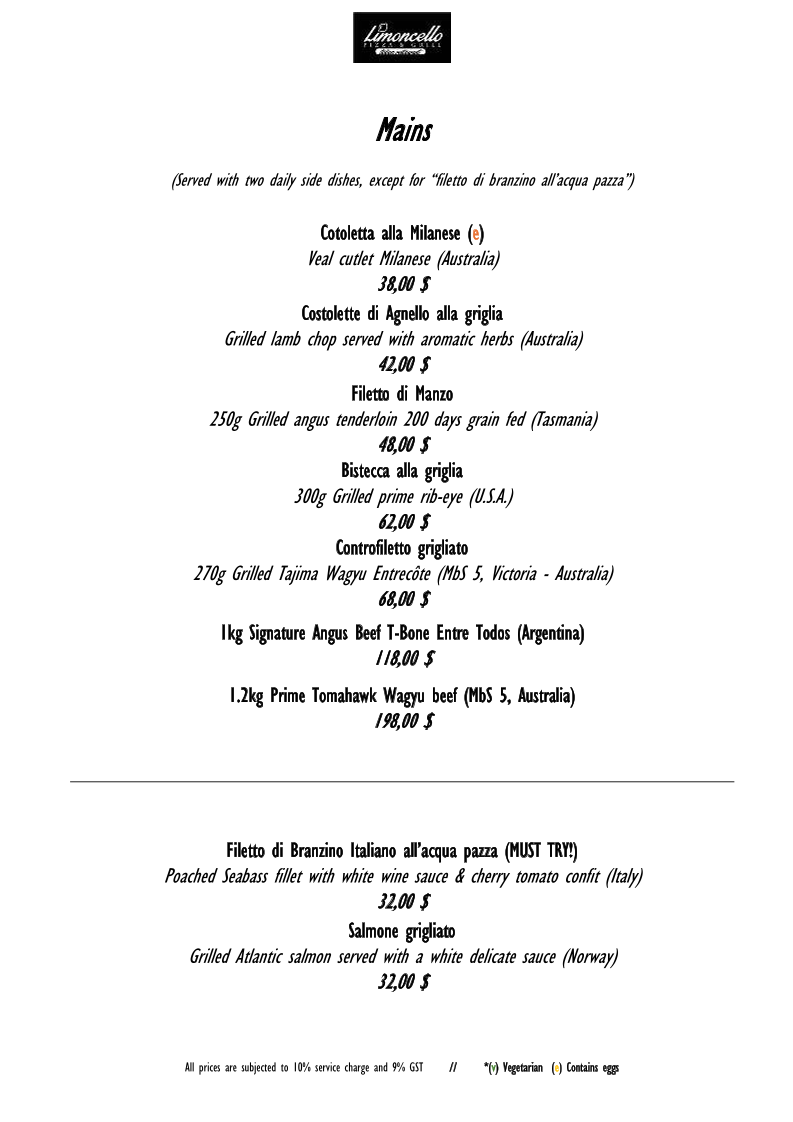 Menu Limoncello Pizza & Grill-3