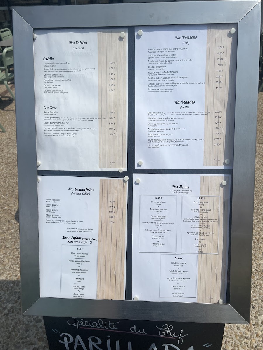 Menu L'imprevu-1