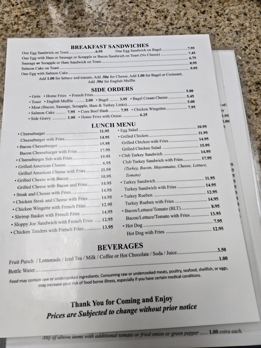 Menu Lincoln's Waffle Shop-2