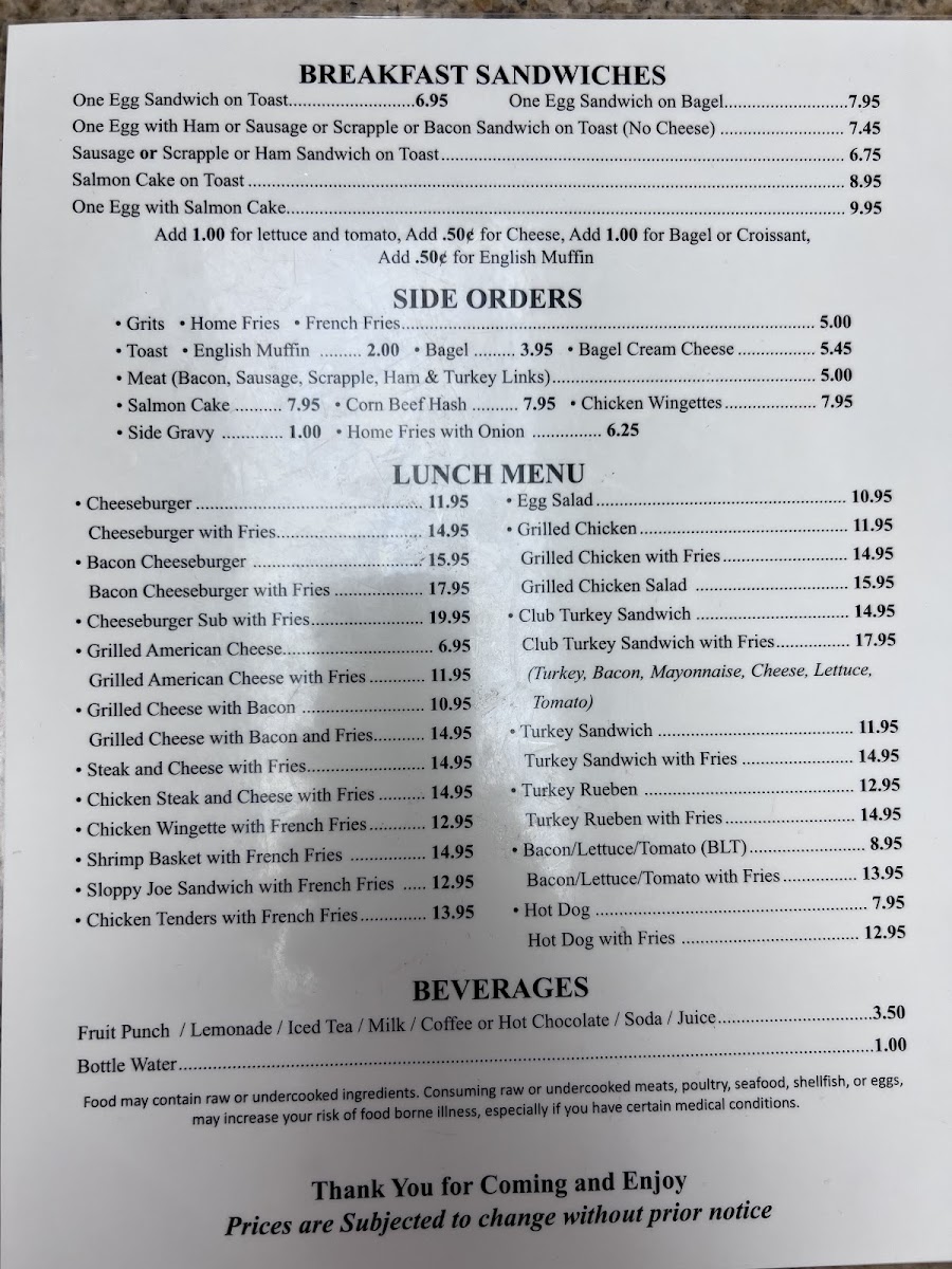 Menu Lincoln's Waffle Shop-5
