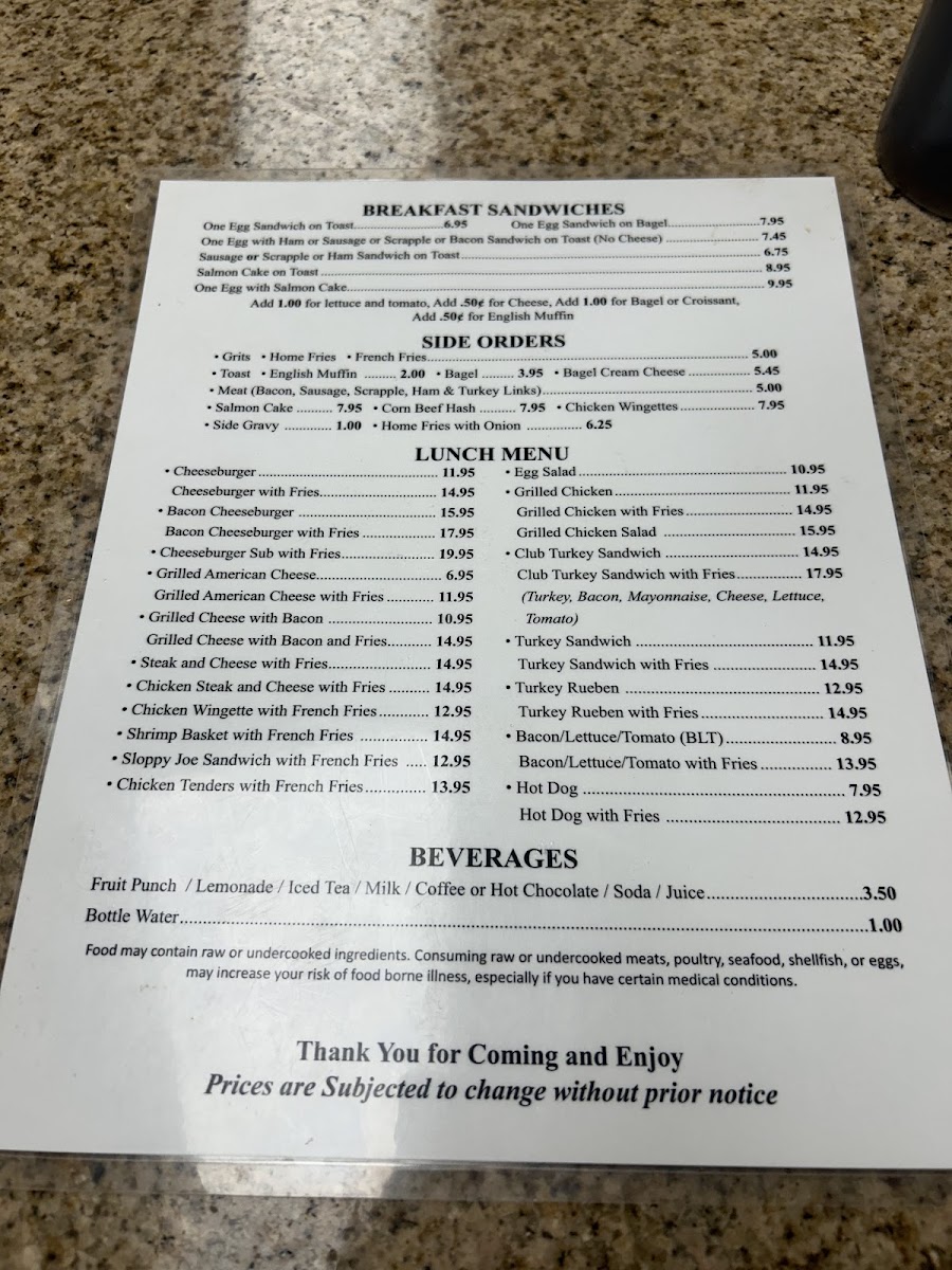 Menu Lincoln's Waffle Shop-7