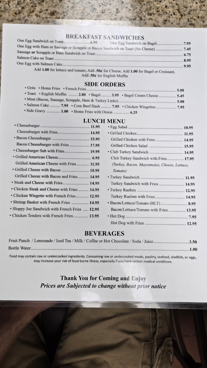 Menu Lincoln's Waffle Shop-8