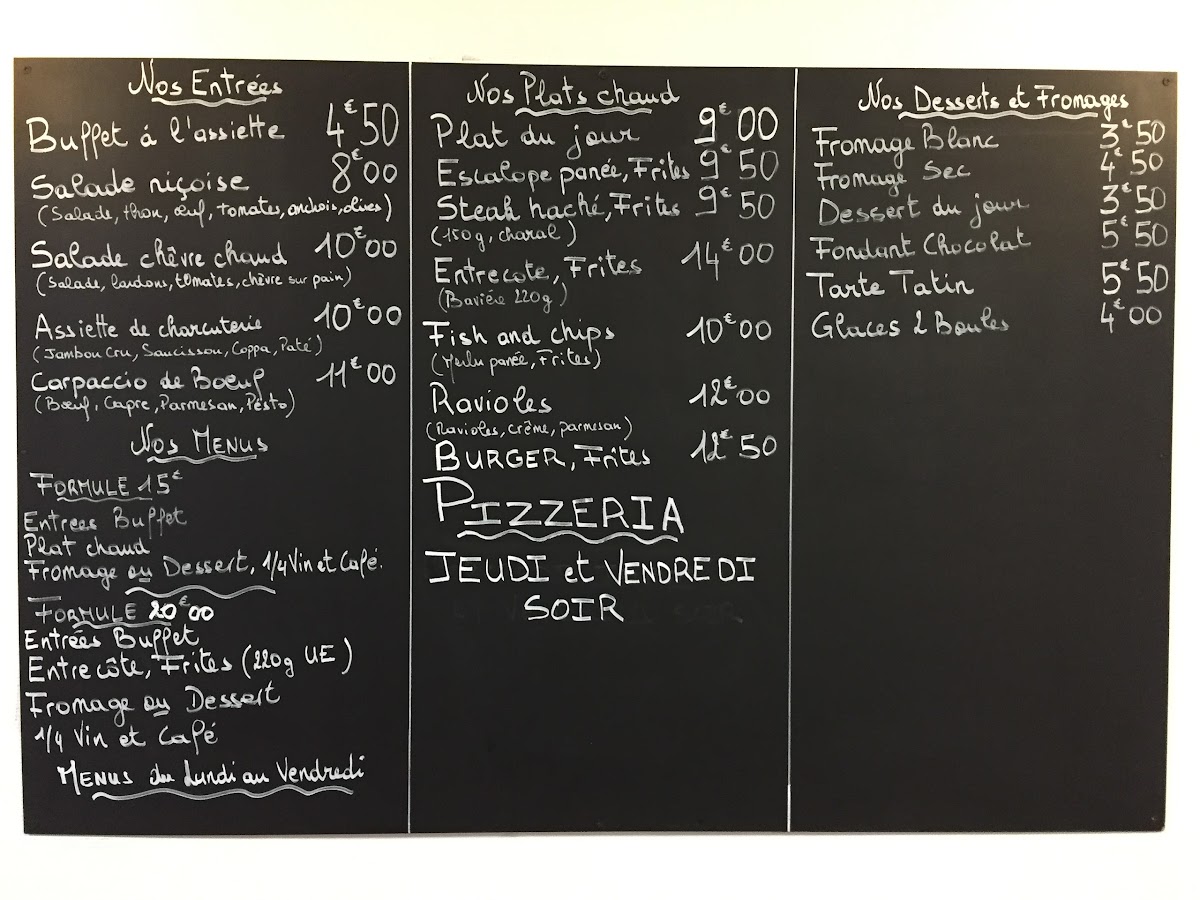 Menu L'industrie - Café Restaurant Pizzeria-1