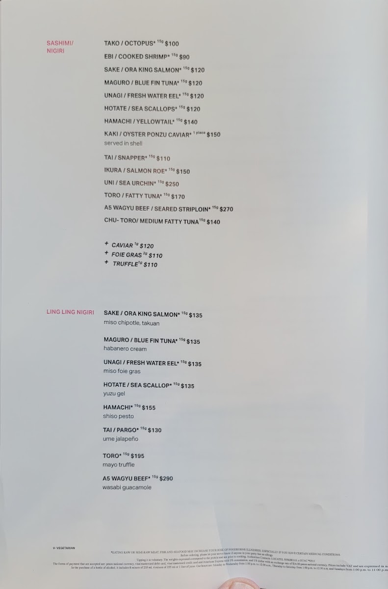 Menu Ling Ling By Hakkasan-1
